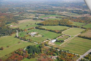 Aerial - Country homes for sale and luxury real estate including horse farms and property in the Caledon and King City areas near Toronto